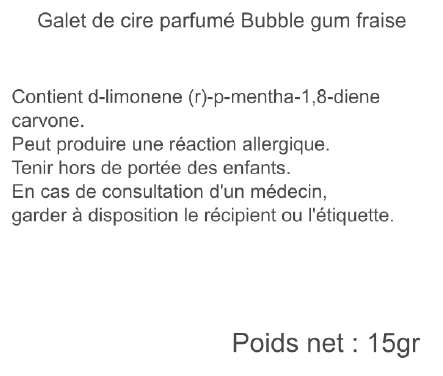 galet bubble gum fraise tdb 15gr