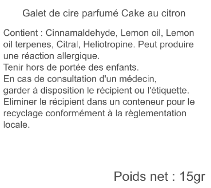 galet cake au citron sublisuisse 15gr