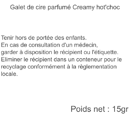 galet creamy hot choc subliscent 15gr